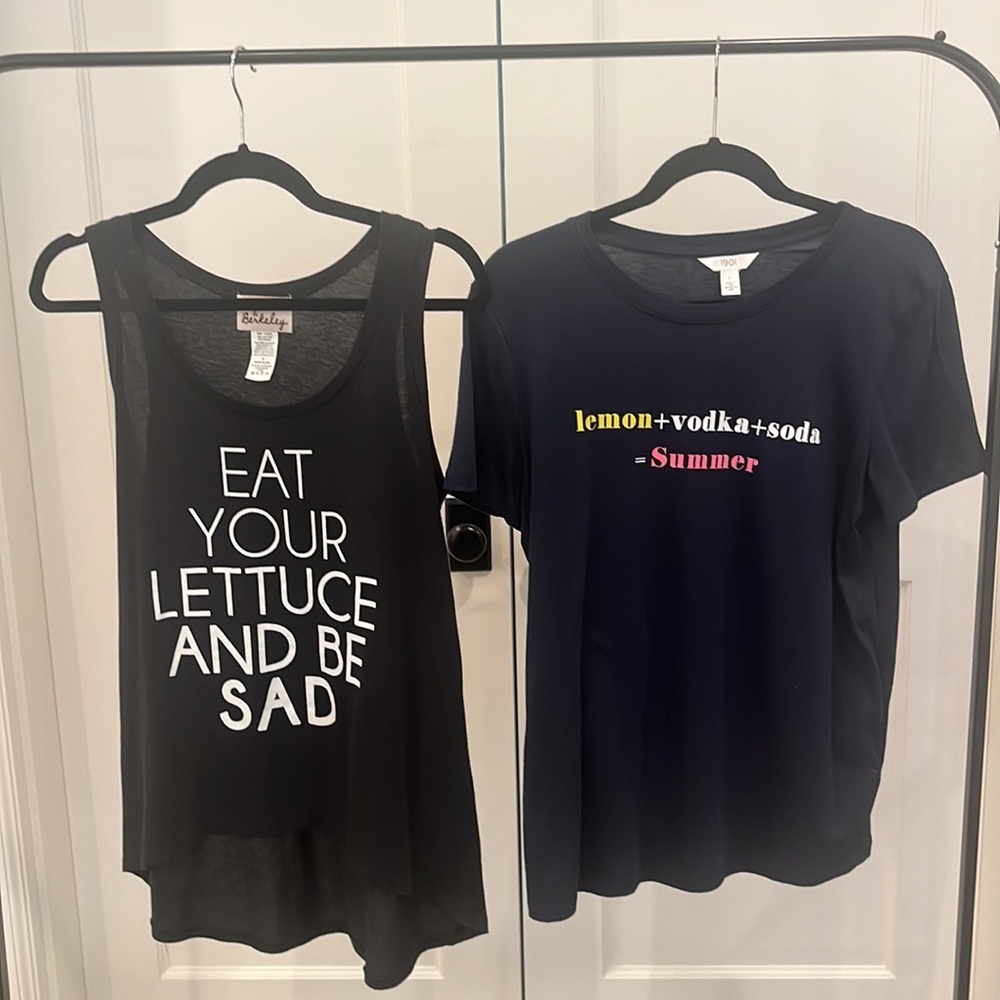 New w/o tags, Madison & Berkeley Black & White Tank Top Relaxed Fit & 1901 Tee!